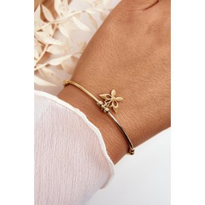 Women's Slip-on Steel Butterfly Bracelet, Gold