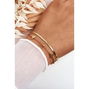 Women's snake bracelet with bow ties, gold