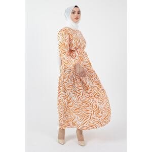 InStyle Alessa Stripe Pattern Dress - Orange
