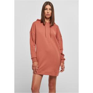 Women's Organic Oversized Terry Dress with Terracotta Hood