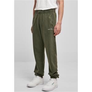 Small embroidered sweatpants bottlegreen