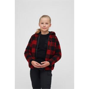 Children's Teddyfleecejacket Hood Red/Black