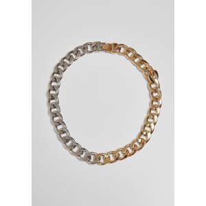 Heavy two-tone necklace gold/silver