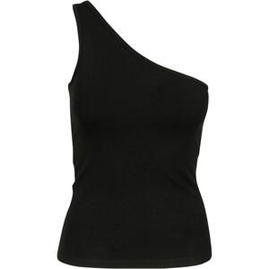 Women's asymmetrical top black