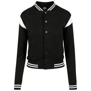 Women's inset College Sweat Jacket blk/wht