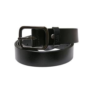 Thorn Buckle Synthetic Leather Belt Black