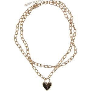 Necklace with heart Padlock gold