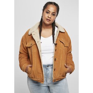 Women's oversize corduroy jacket toffee/beige