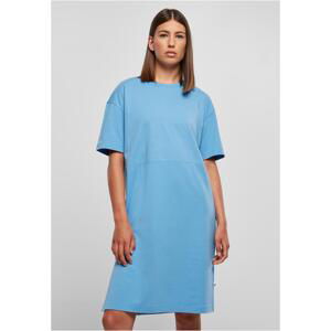 Women's organic oversized t-shirt with slit horizonblue