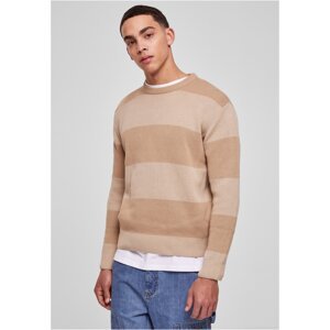 Heavy oversized striped sweatshirt warmsand/wetsand