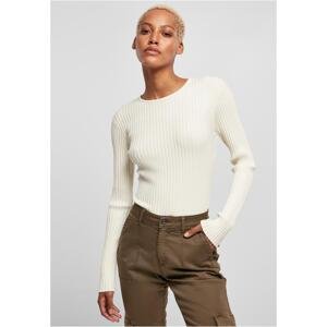 Women's ribbed knit with long sleeves whitesand