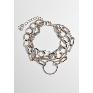 Silver bracelet for layering rings