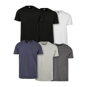 Basic T-Shirt 6-pack blk/blk/wht/nvy/hthrgry/chrcl