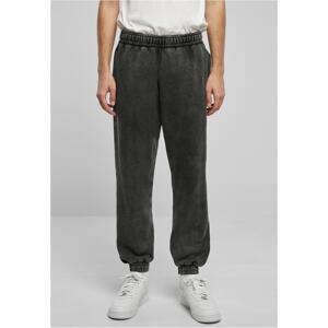 Heavy Stone Washed Sweatpants - Black