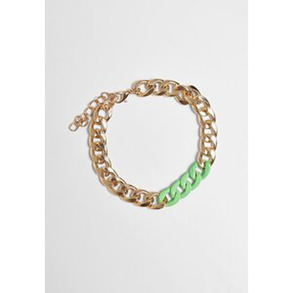 Colorful base bracelet gold/neon green