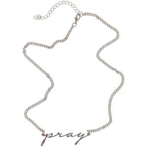 Silver Pray Necklace