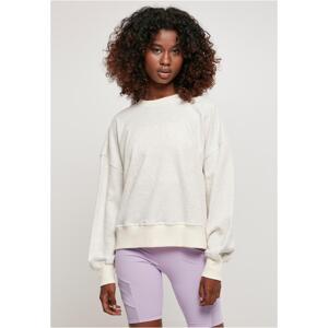 Women's Oversized Rainbow Crewneck Light Grey