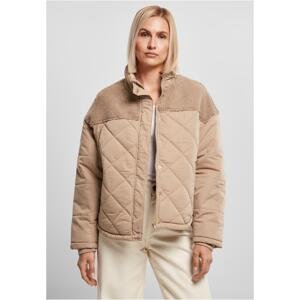 Women's Oversized Diamond Quilt Puffer Jacket softtaupe