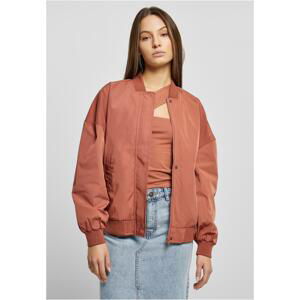 Women's Terracotta Jacket Recycled Oversized Light Bomber Jacket