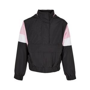 Girls' Light 3-Tone Tug of Choice Jacket Black/Girls Pink/White
