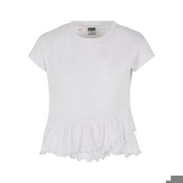 Girls' Organic T-Shirt Volant White