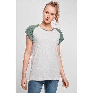 Women's contrasting raglan T-shirt light grey/pale éfne