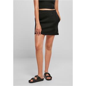 Women's organic terry mini skirt black