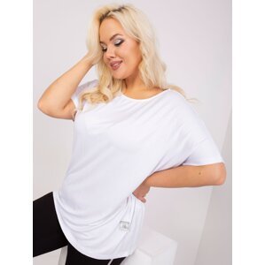 White women's blouse plus size loose fit