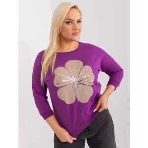 Purple cotton blouse for everyday wear