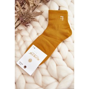 Women's cotton socks with mustard