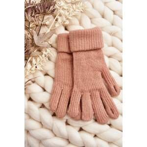 Women's smooth gloves, pink