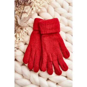 Women's smooth gloves red
