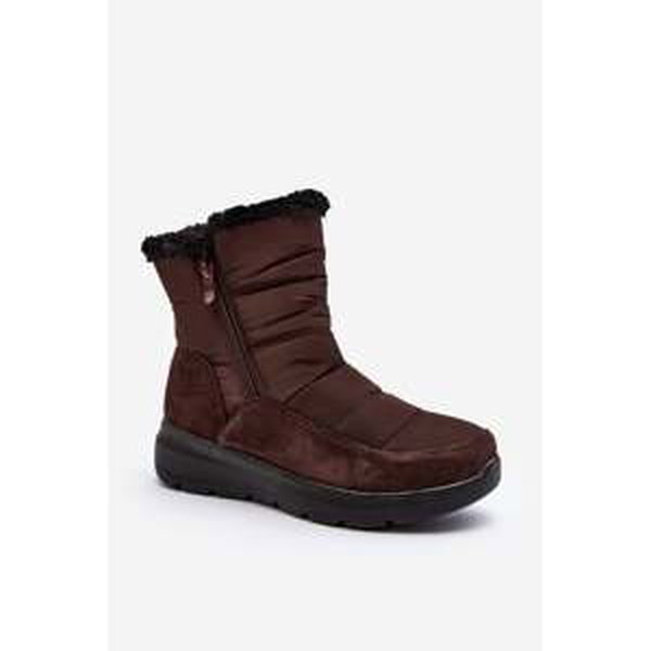 Women's snow boots with fur brown primose