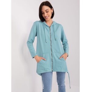 Women's pistachio zip-up sweatshirt