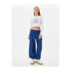 Koton Parachute Trousers With Side Flap Pockets Tier Detail