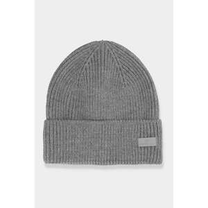 Men's winter hat with 4F logo grey