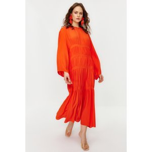 Trendyol Garnet Skirt Layered Moroccan Woven Dress