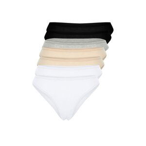 Trendyol Curve 2 White- 2 Tan- 1 Gray- 2 Black Packaged Plus Size Briefs