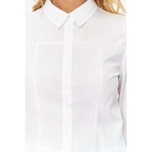 Trendyol Ecru Fitted/Waist-fitted Woven Shirt