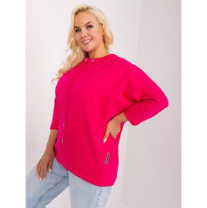Women's cotton blouse fuchsia size plus