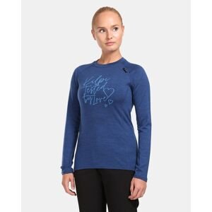 Women's functional T-shirt with long sleeves KILPI MAVORA TOP-W Dark blue