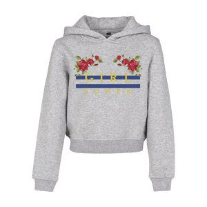 Children's Power Cropped Hoody - Heather Grey