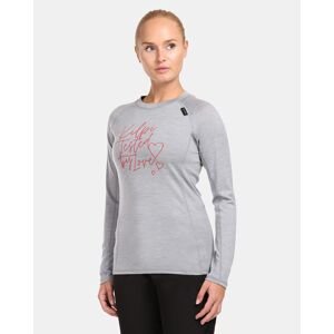 Women's functional long-sleeved T-shirt KILPI MAVORA TOP-W Light grey