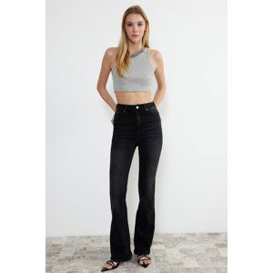 Trendyol Black More Sustainable High Waist Flare Jeans