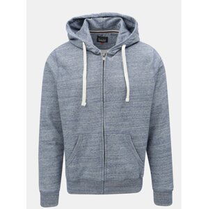 Blue Regular Brindle Hoodie Blend - Men