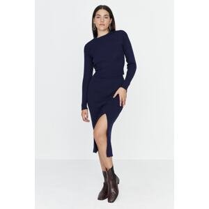 Dark blue sweater set skirt and top with long sleeves Trendyol - Women