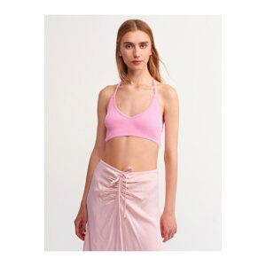 Dilvin 1061 Back Lace Knitwear Bra-Pink
