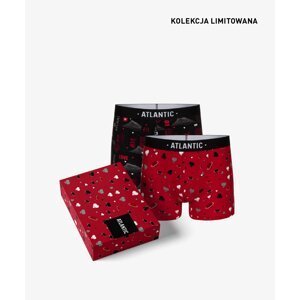 Men ́s boxers Love ATLANTIC 2Pack + gift box - black, red