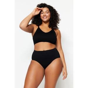 Trendyol Curve Black High Waisted Seamless Panties