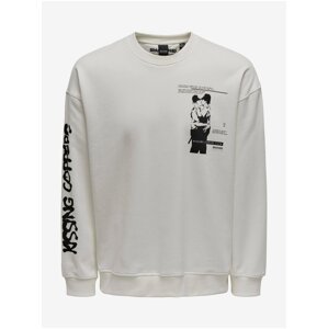 White men's sweatshirt ONLY & SONS Banksy - Men